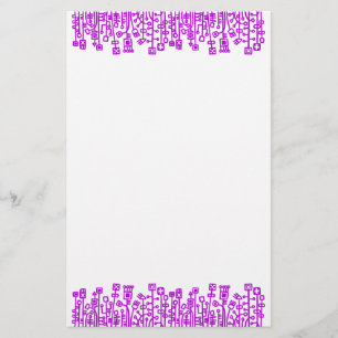 Papelería Jardín Cibernético - Púrpura