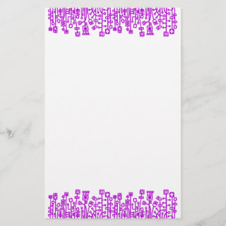 Papelería Jardín Cibernético - Púrpura