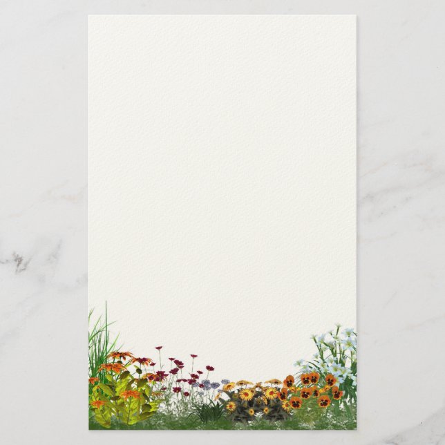 Papelería Jardín de flores (Anverso)