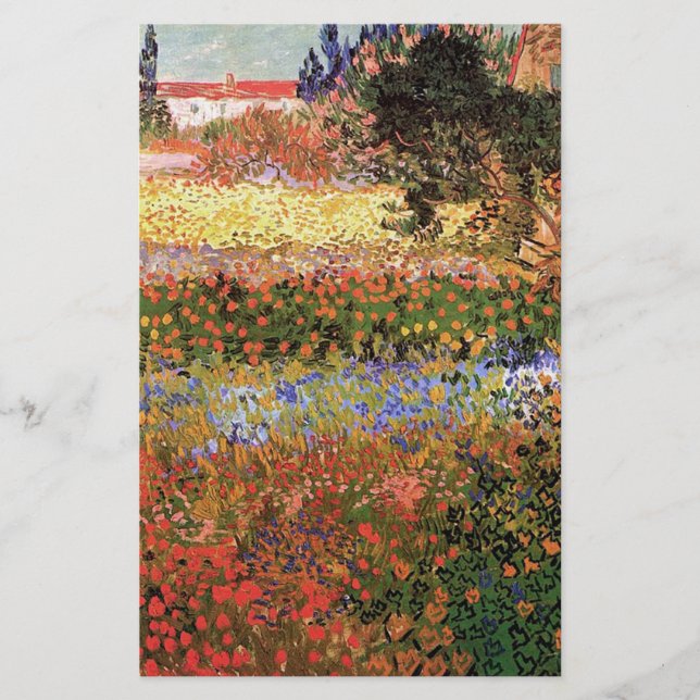 Papelería Jardín de flores, Vincent van Gogh (Anverso)