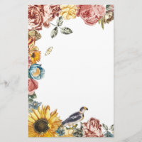 Jardín de flores vintage