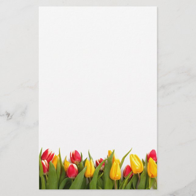Papelería Jardín del tulipán de la primavera inmóvil (Anverso)