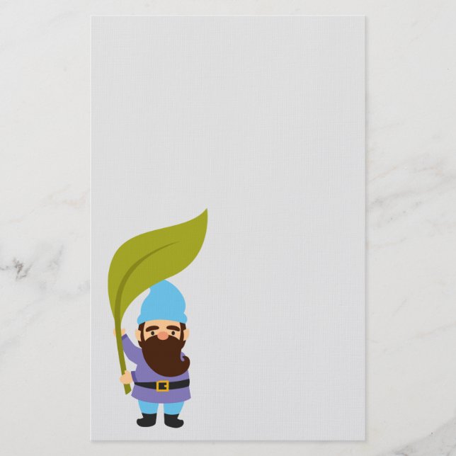 Papelería Jardín gnome lindo tema de jardinería (Anverso)