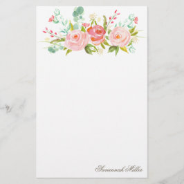 Papelería Jardín Rosa | Stationery personalizada