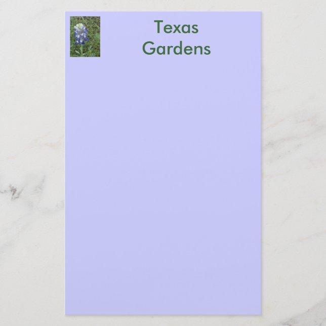 Papelería Jardines de Tejas - Bluebonnet (Anverso)