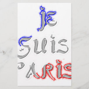 Papelería Je Suis Paris I Love Paris Texto Art Imprimir