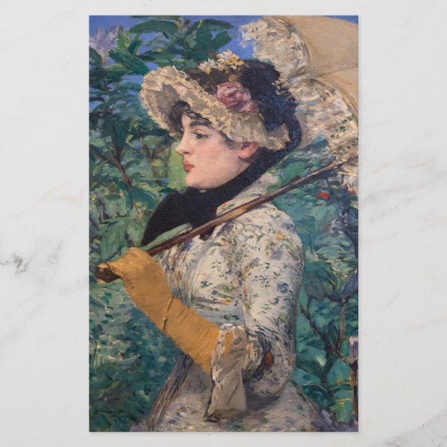 Papelería Jeanne (Primavera) De Édouard Manet (Anverso)