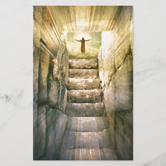 Papelería Jesús en la resurrección vacía de Pascua de la (Anverso)