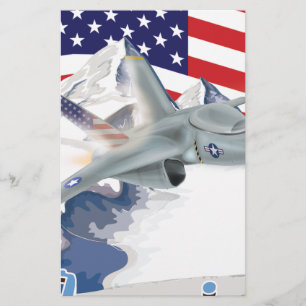 Papelería Jet de caza estadounidense