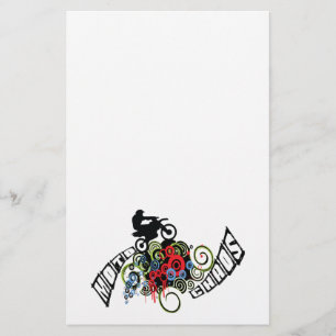 Papelería Jinete de la bici de la suciedad del caos de Moto