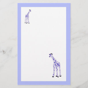 Papelería jirafas púrpuras