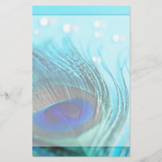 Papelería Joyas de pavo real Verde azuladas de moda (Anverso)