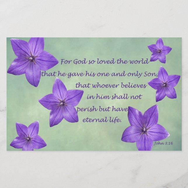 Papelería Juan 3:16 (Anverso)