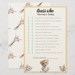 Papelería Juego de Adivina Quién: Animales Caprichosos en Pi