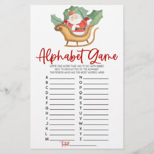 Papelería Juego de Baby Shower Alphabet para Navidades de Sa