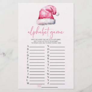 Papelería Juego de Baby Shower Alphabet para Navidades de Sa