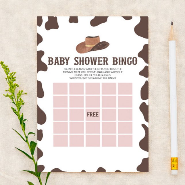 Papelería Juego de Baby Shower de Cowboy Rodeo Western Bingo (Subido por el creador)