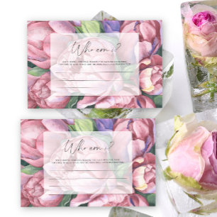Papelería Juego de baby shower de novia - Peonías rosadas ¿Q