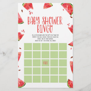 Papelería Juego de Baby Shower del Bingo Verde Rosa de la sa