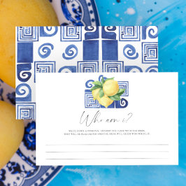 Papelería Juego de baby shower nupcial Limón Cítrico - Quién