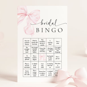 Papelería Juego de Bingo Bow Bridal Shower