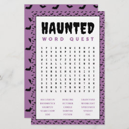 Papelería Juego de búsqueda de palabras de Halloween | Juego