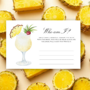 Papelería Juego de ducha de novia: Cóctel de piña - ¿Quién s