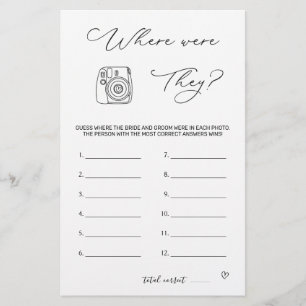 Papelería Juego de ducha de novia donde estaban