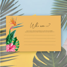 Juego de ducha de novia floral tropical - Quién so