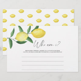 Papelería Juego de ducha de novia Limón Cítrico - Quién soy 