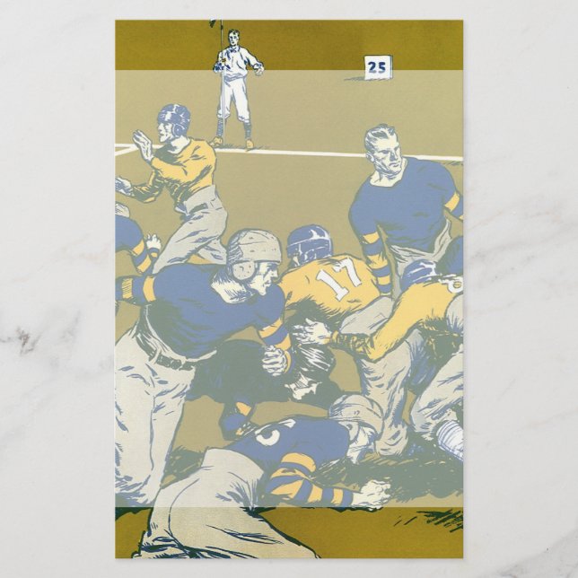 Papelería Juego de fútbol de época, equipo de oro contra equ (Anverso)