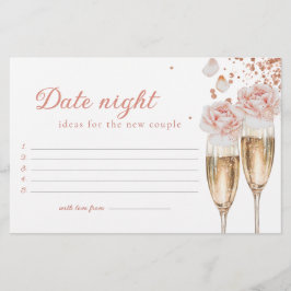 Papelería Juego de Noche de Cita Pétalos y Prosecco para Des