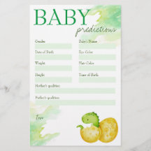 Juego de predicción de la ducha de bebé eclosión p