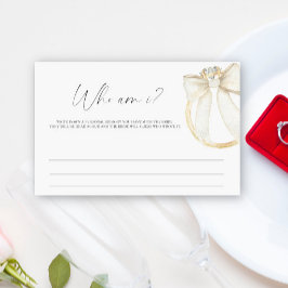 Papelería Juego de quién soy yo para la ducha de boda con ar