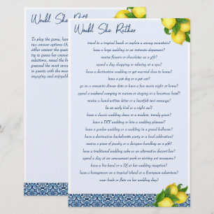 Papelería Juegos de duchas de novias Prefiere jugar