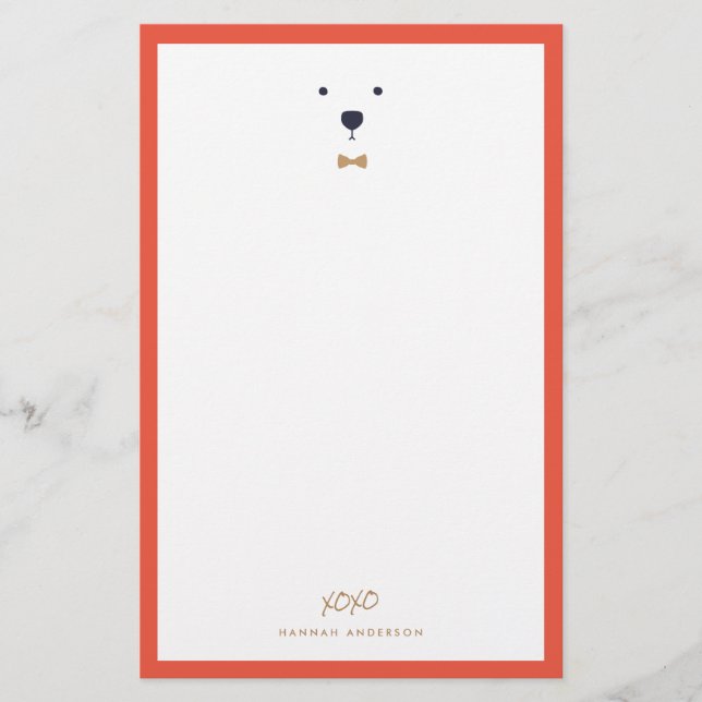 Papelería Kaktovik Polar Bear Stationery (Anverso)