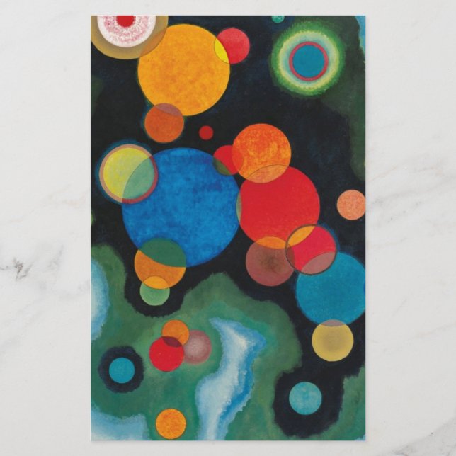 Papelería Kandinsky Profundizó Impulso Abstracto Óleo sobre  (Anverso)