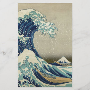 Papelería Katsushika Hokusai: La Gran Ola en Kanagawa