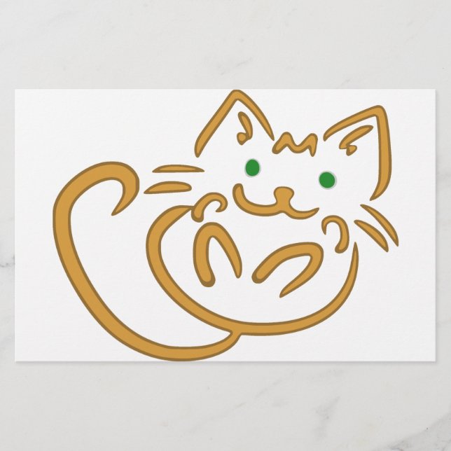 Papelería Kitty juguetón (Anverso)