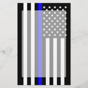 Papelería La bandera americana fina simbólica de Blue Line