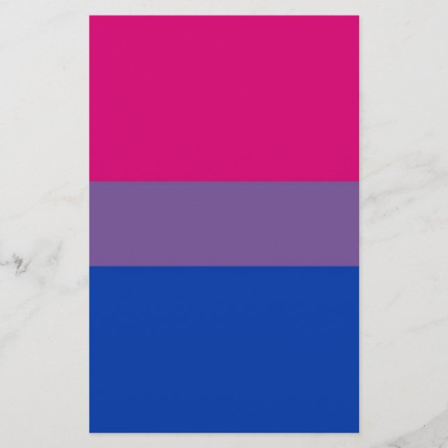 Papelería La bandera del BI vuela para el orgullo bisexual (Anverso)