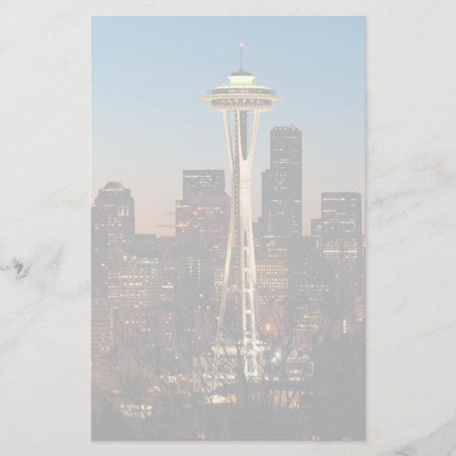 Papelería La bandera estadounidense vuela entre la luna emer (Anverso)