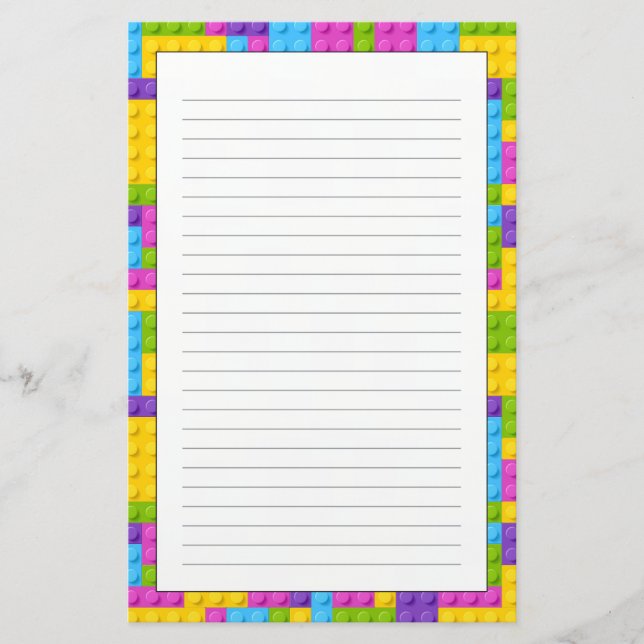 Papelería La construcción plástica bloquea el modelo (Anverso)