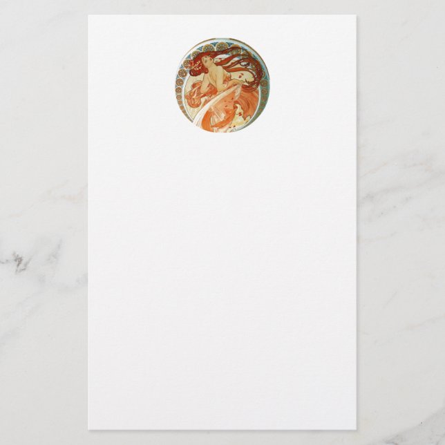 Papelería La danza de Alphonse Mucha (Anverso)