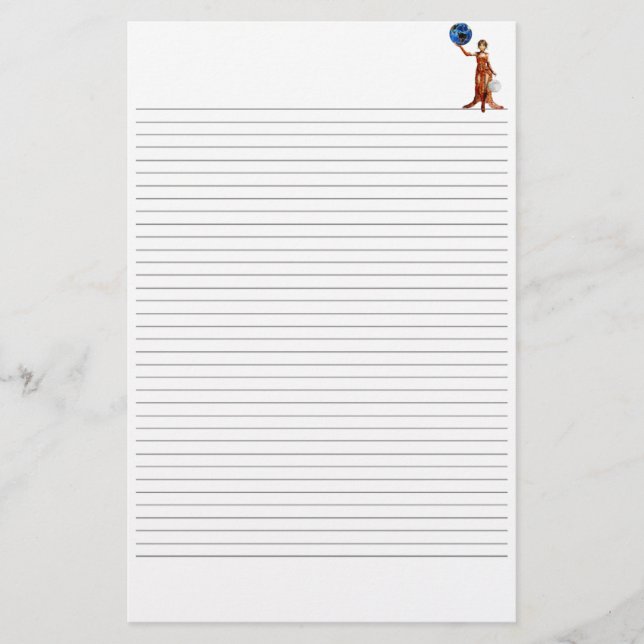 Papelería La diosa de la estatia de lino universal (Anverso)