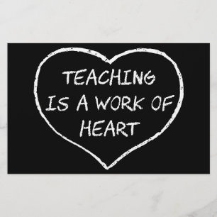 Papelería La enseñanza es un trabajo del corazón