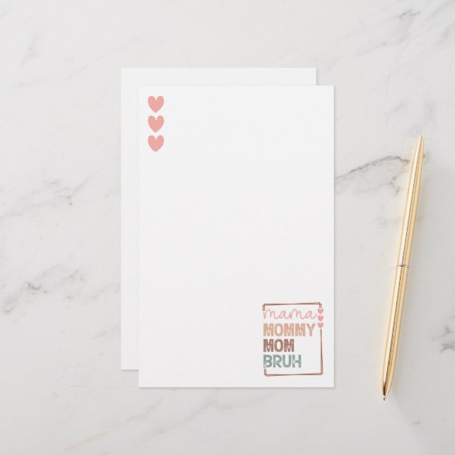 Papelería La evolución de la mamá: De mamá a Bruh (Anverso/Reverso In Situ)