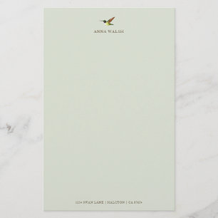 Papelería La historia del colibrí de Anna personalizada