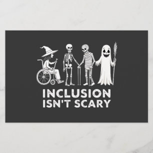 Papelería La inclusión no asusta a Spooky Skeleton Teacher