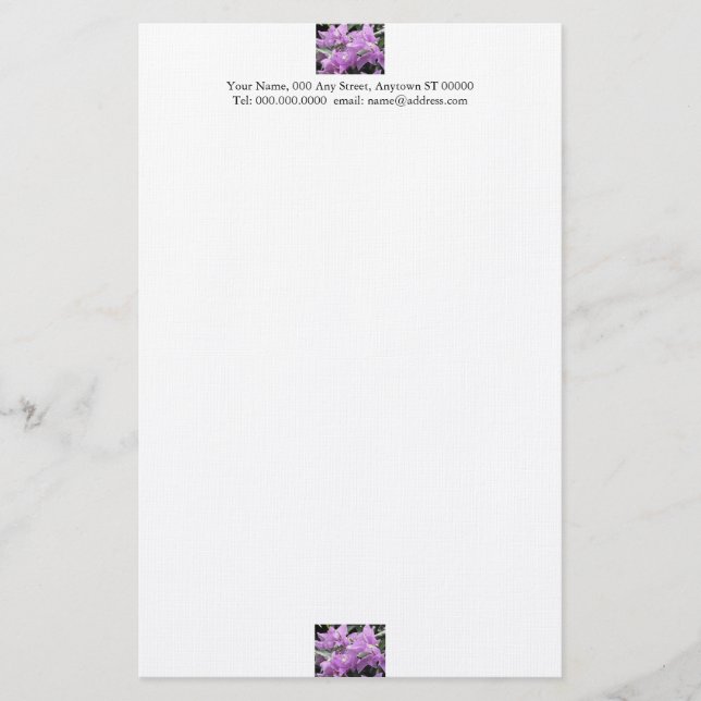 Papelería La lavanda florece los efectos de escritorio (Anverso)